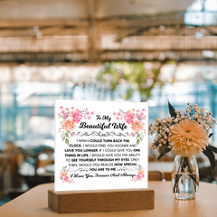 To My Beautiful Wife – Acrylic Square